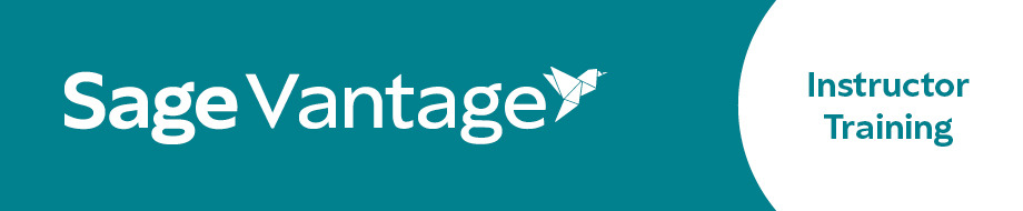 SAGE Vantage Instructor Training Series Webinars