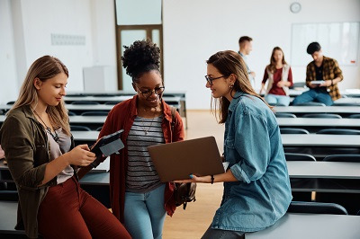 image of college students engaged in learning