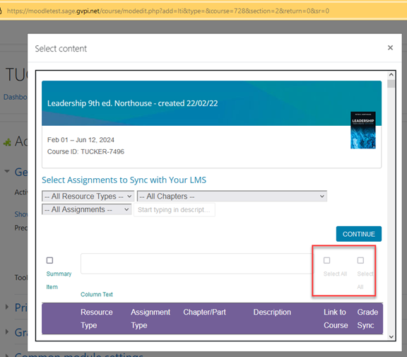 SAGE Vantage improved LMS sync options